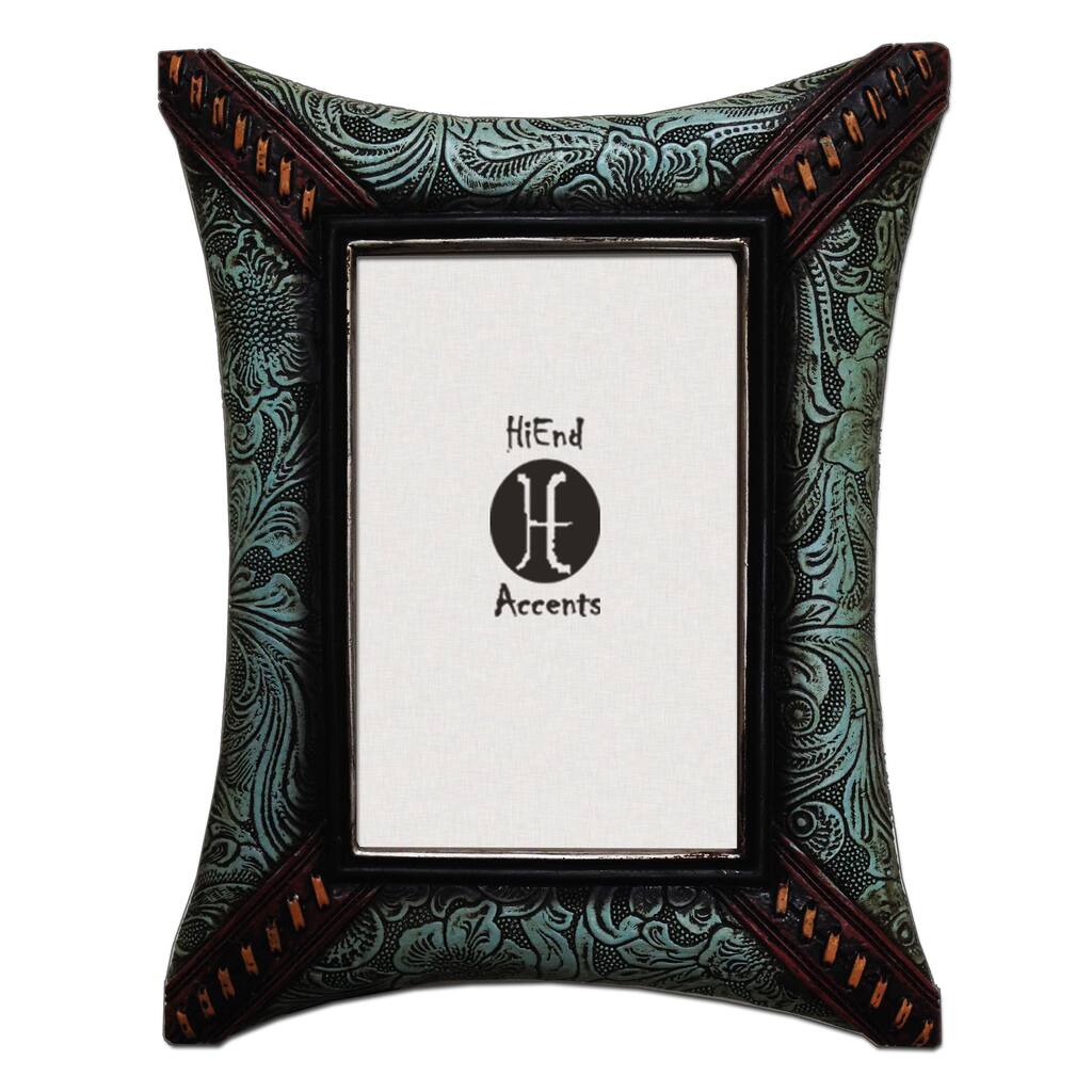 HiEnd Accents Tooled Lthr W/Corner Lacing (Ea) 4X6