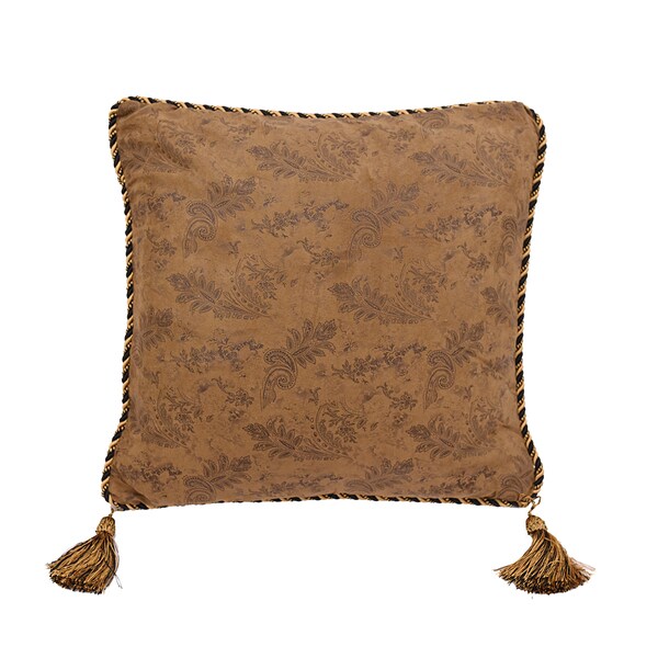 HiEnd Accents Small Paisley With Rope 18 X 18