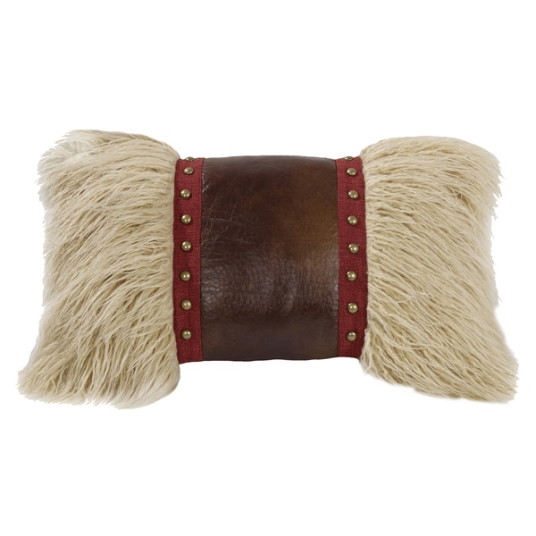 HiEnd Accents Mongolian Fur Throw Pillow