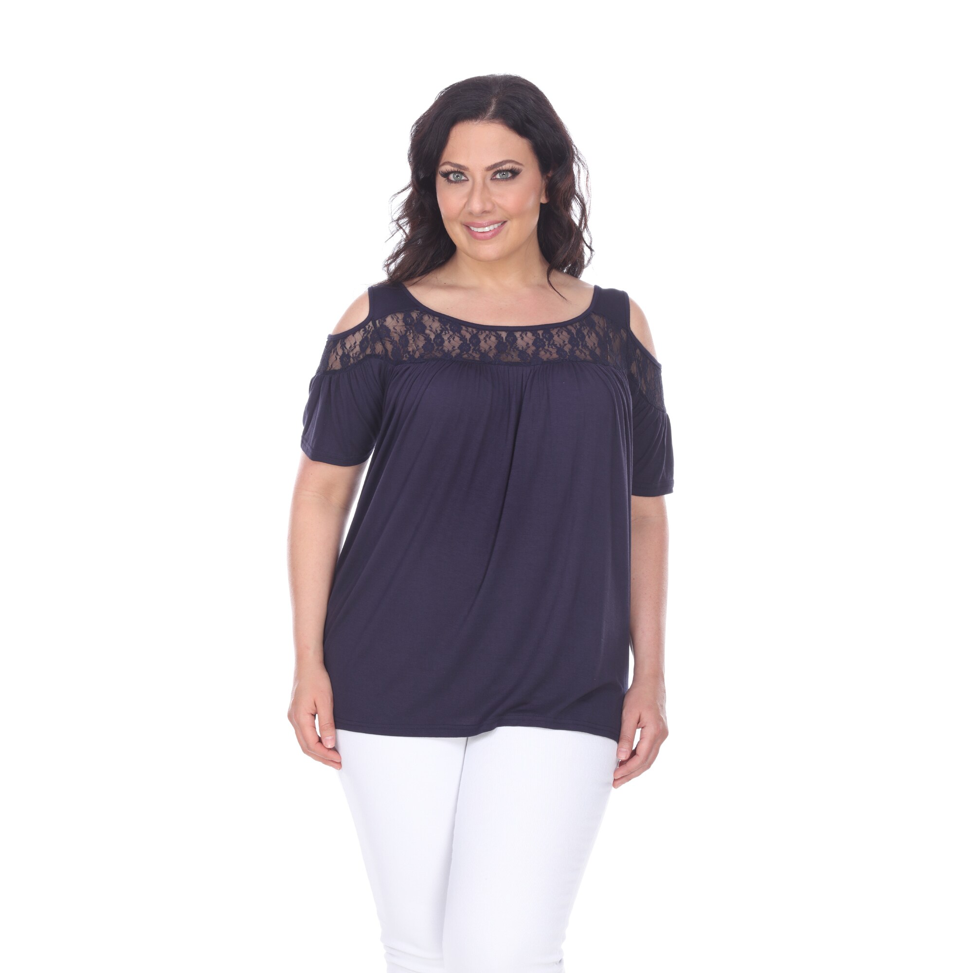 white mark plus size tops