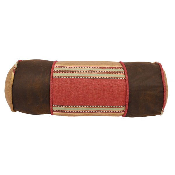 HiEnd Accents Santa Fe Neckroll 8.0 X 21 Red/Brown
