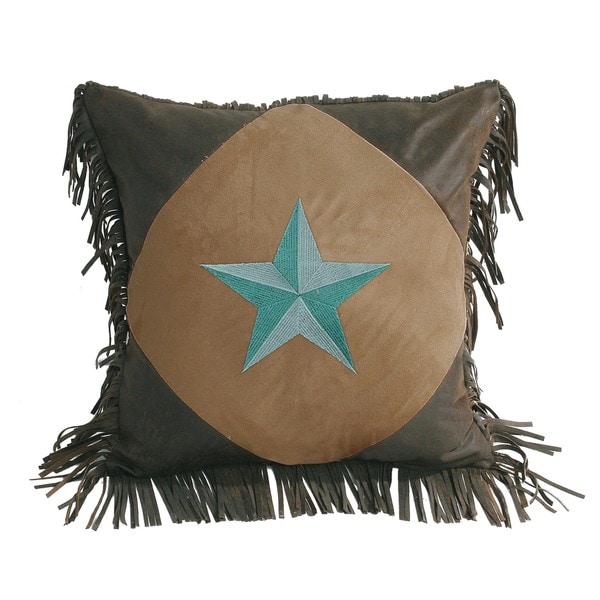 HiEnd Accents Diamond Shape StarThrow Pillow 18 X 18 Turquoise