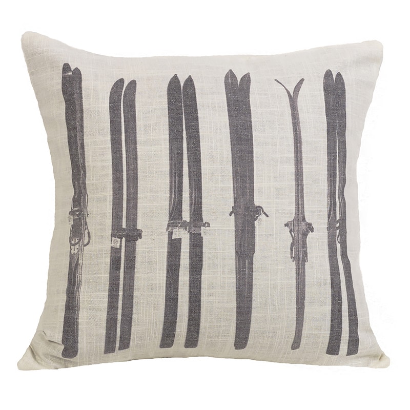 Paseo Road by HiEnd Accents Ski Printed Throw Pillow, 18"x18"