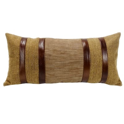 Paseo Road by HiEnd Accents Highland Lodge Herringbone Tweed Decorative Lumbar Pillow, 12"x26"