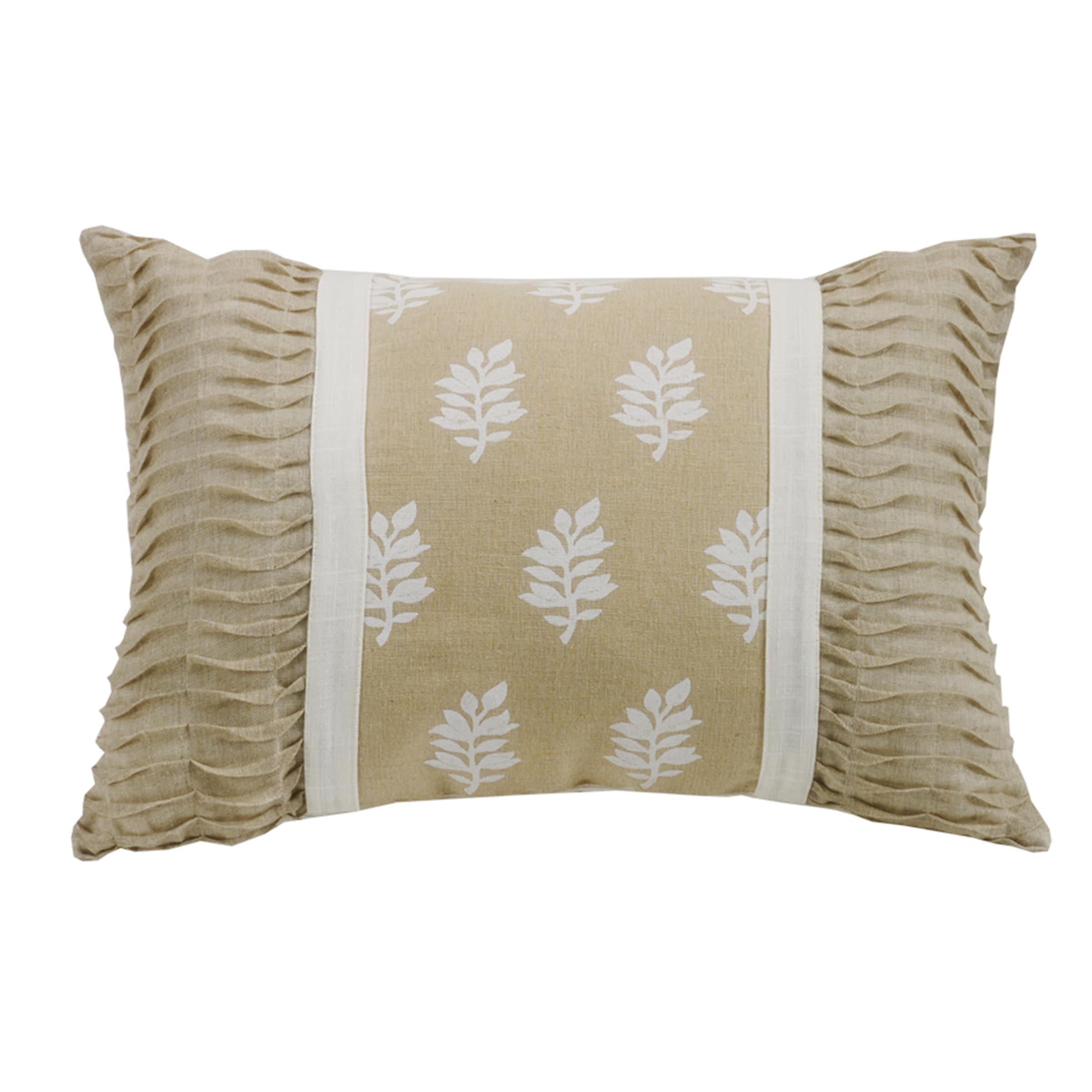 HiEnd Accents White 16 x 24-inch Throw Pillow with Rouching Ends