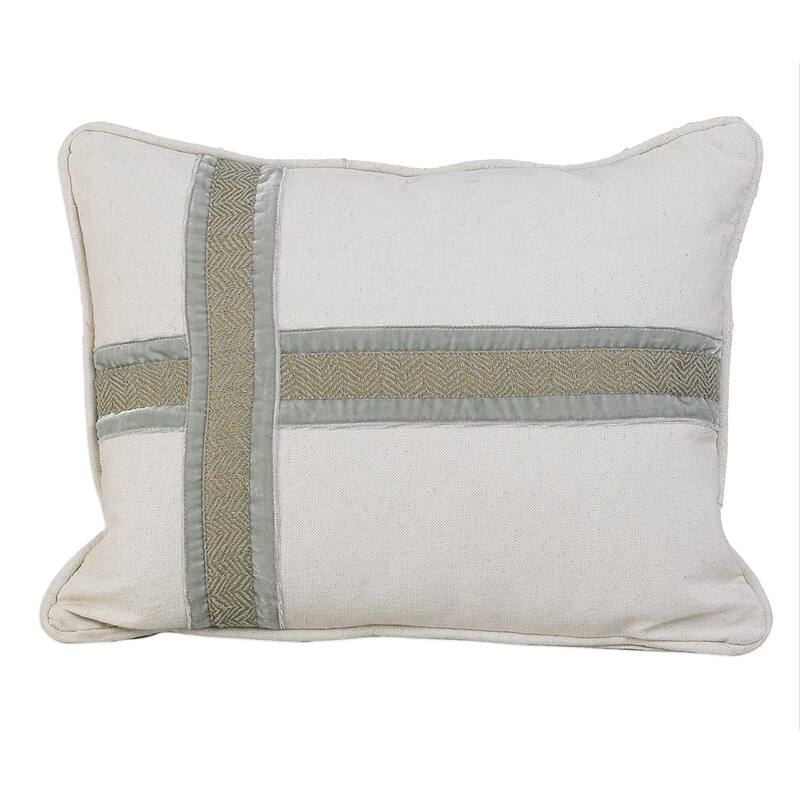 HiEnd Accents White 16x21 Cross-designThrow Pillow