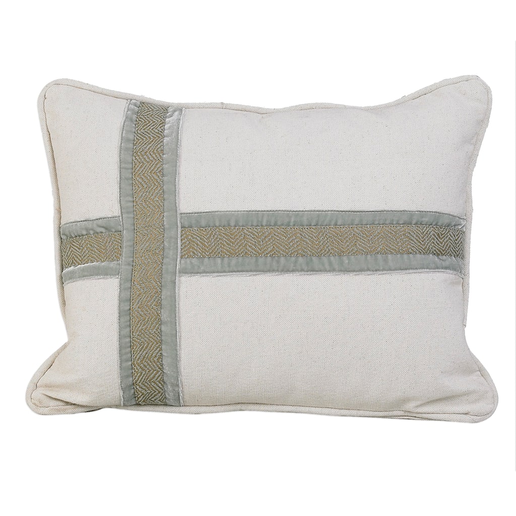 HiEnd Accents White 16x21 Cross-designThrow Pillow