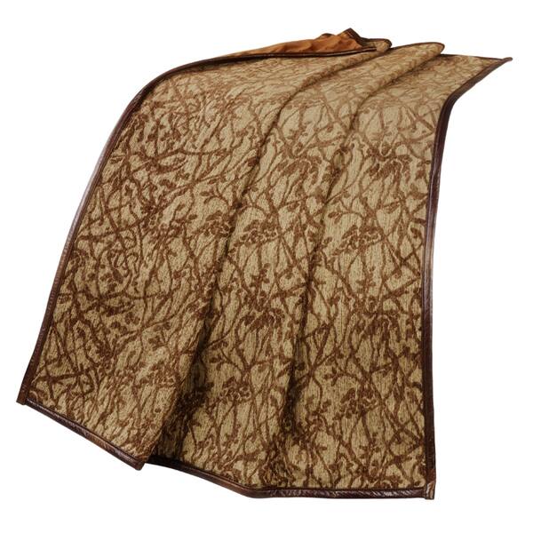 Paseo Road by HiEnd Accents Highland Lodge Chenille Jacquard Rustic Cabin Reversible Throw Blanket, 50"x60"