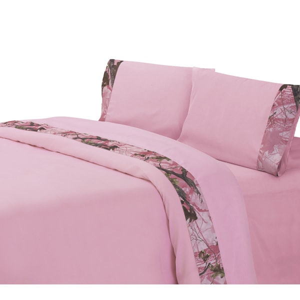 Shop Hiend Accents Camo Sheet Set Pink Overstock 15910880
