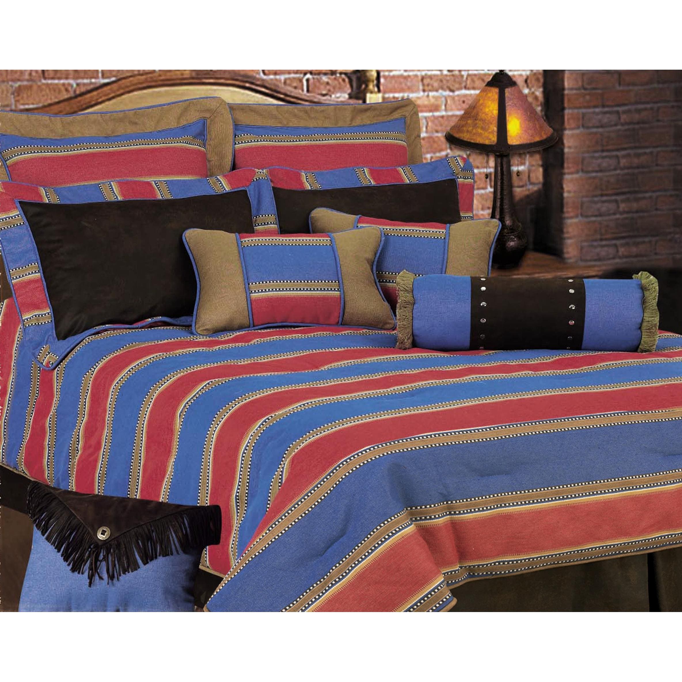 Shop Hiend Accents Red And Blue Denim King Size Comforter Set