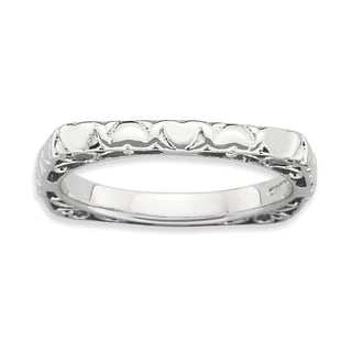 Stackable Expressions Sterling Silver Polished Square Ring Stackable Expressions Sterling Silver Polished Square Ring