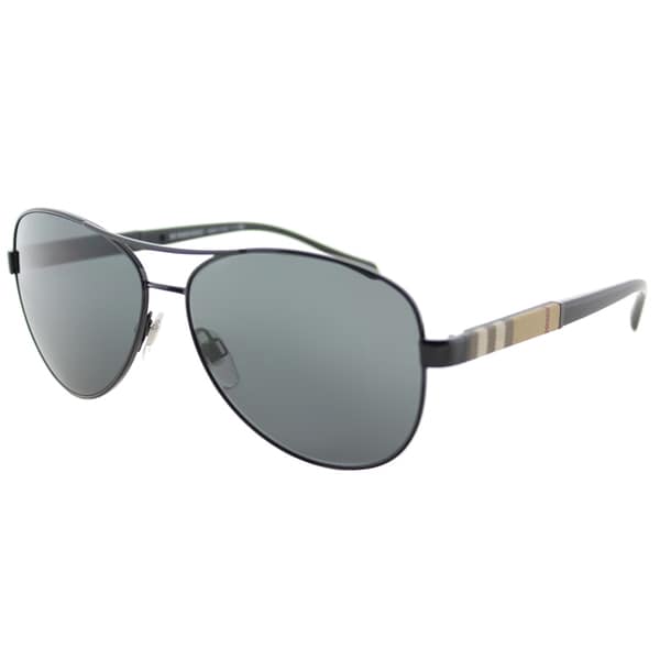 Shop Burberry Be 3080 100187 Black Metal Aviator