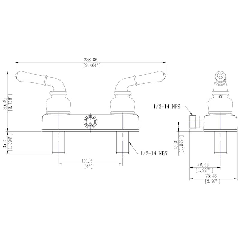 Builders Shoppe 3220/4120 RV/Motorhome Replacement Shower Faucet Valve Diverter with Matching Hand Held Shower Set