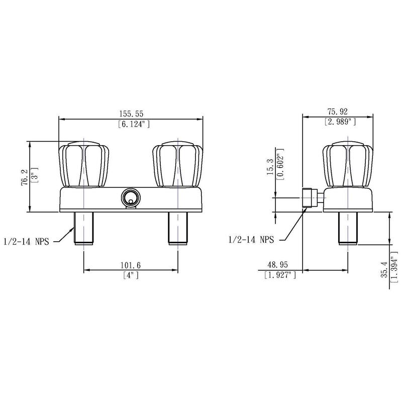 Builders Shoppe 3220A/4120 RV/Motorhome Replacement Shower Faucet Valve Diverter with Matching Hand Held Shower Set