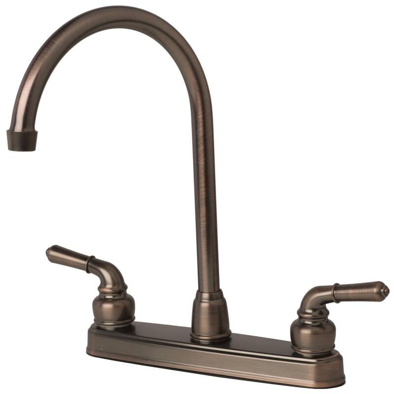 Builders Shoppe RV/ Mobile Home Replacement High Arc Swivel Kitchen Faucet - Finish - Brushed bronze
