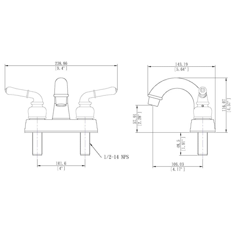 Builders Shoppe RV/ Mobile Home Replacement Lavatory Faucet