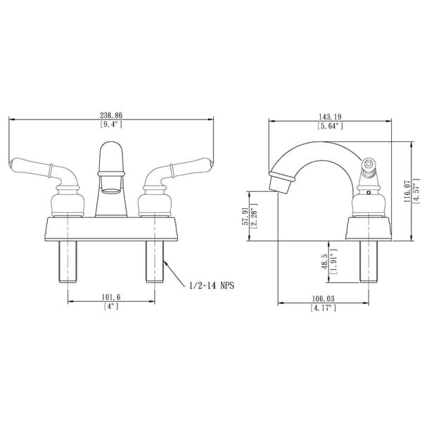 Builders Shoppe RV/ Mobile Home Replacement Lavatory Faucet