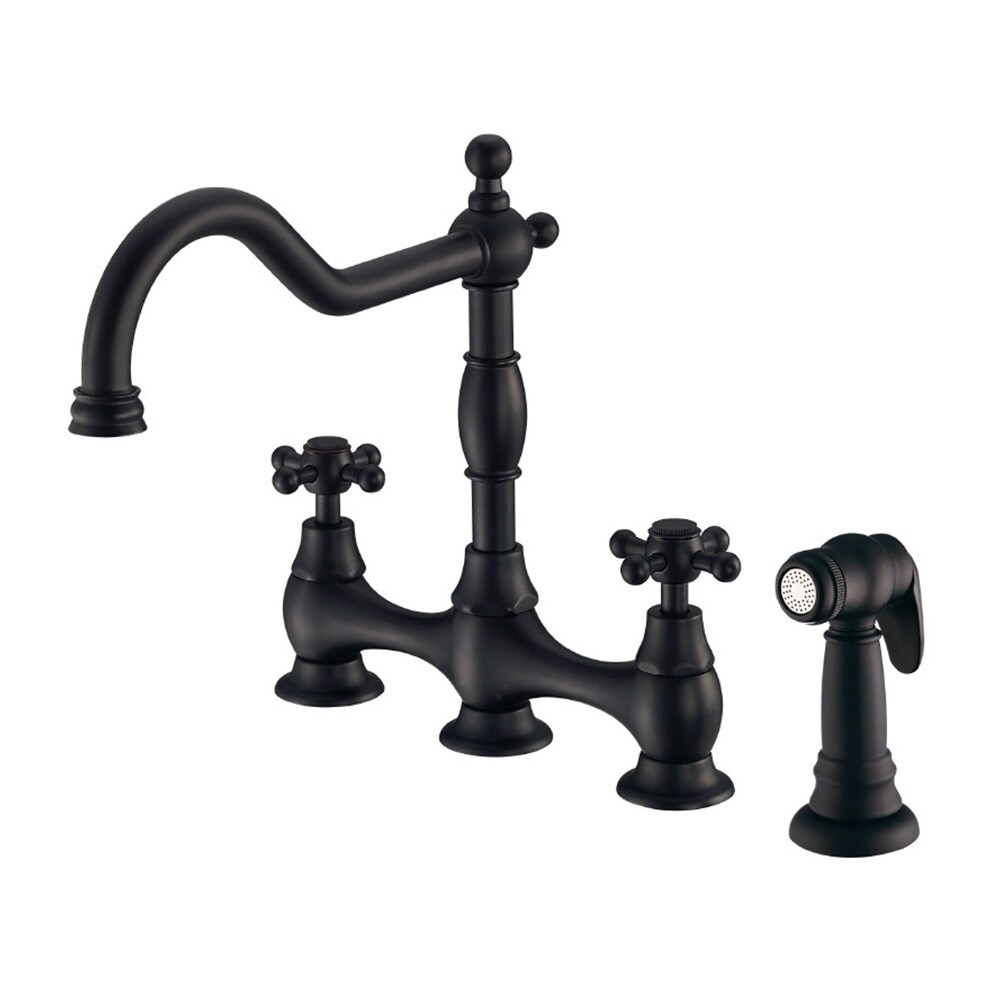Shop Danze Opulence Two Handle Kitchen Bridge Faucet With Spray