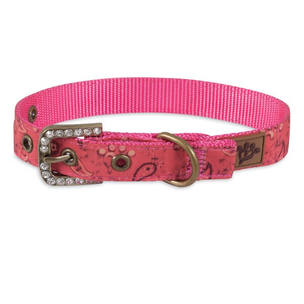 pink bandana collar