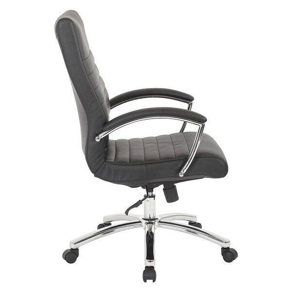 Black faux leather executive office outlet chair