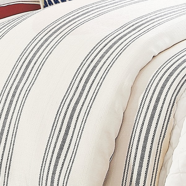HiEnd Accents 1-Piece Prescott Stripe Duvet Cover (Shams Not Included)