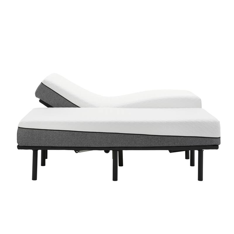 Sleep Zone Huntington 10-inch Memory Foam Mattress and Z150 Adjustable Base Set
