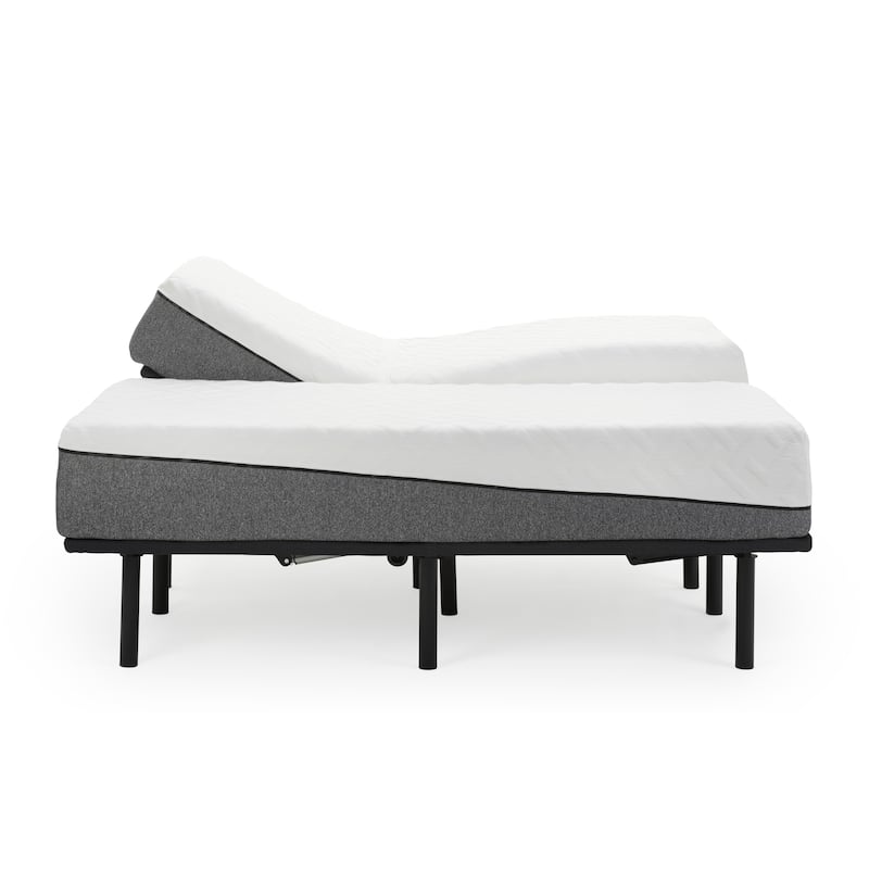 Sleep Zone Pacifica 12inch Memory Foam Mattress/ Adjustable Base Set