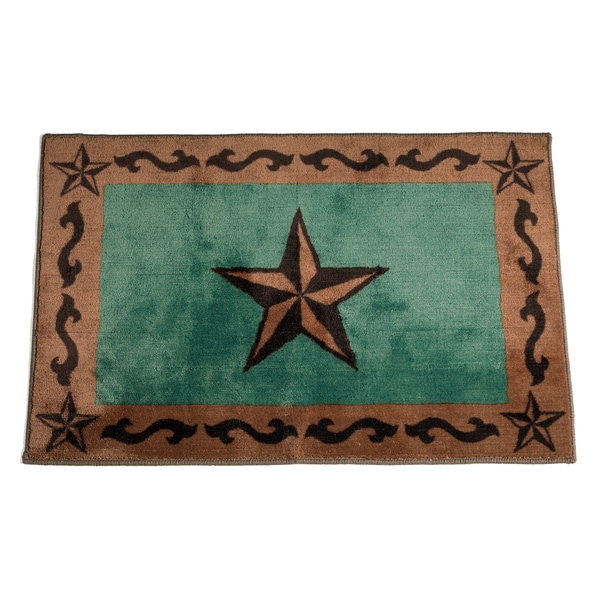 HiEnd Accents Star Print Bath Rug 24 x 36