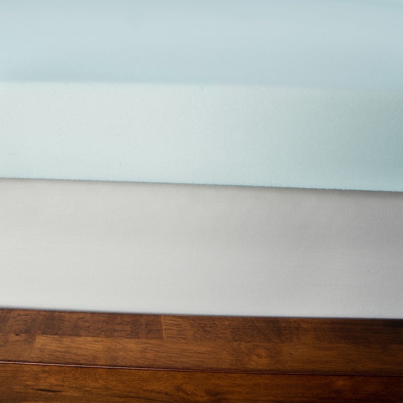 Splendorest 3-inch Serene Foam Mattress Topper - Blue