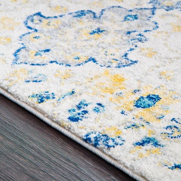 Shop Annie Blue Yellow Vintage Medallion Area Rug 5 3 X 7 3 Overstock 15924403