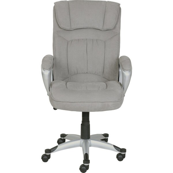 Serta Executive Office Chair In Glacial Grey Linen Metallic Serta Executive Office Chair In Glacial Grey Linen Metallic Finish