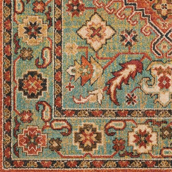 Hillary Southwestern Orange Green Area Rug 2 X 3 Orange Green Area Rug