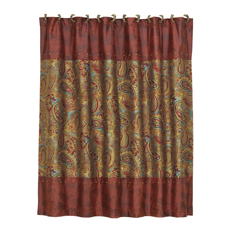 Paseo Road by HiEnd Accents San Angelo Paisley Shower Curtain, 72"x72"