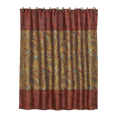 Paseo Road by HiEnd Accents San Angelo Paisley Shower Curtain, 72"x72"