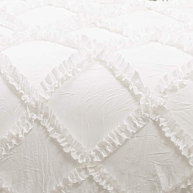 Lush Decor Ruffle Diamond 3 Piece Comforter Set