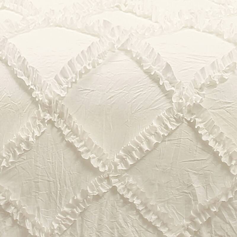 Lush Decor Ruffle Diamond 3 Piece Comforter Set