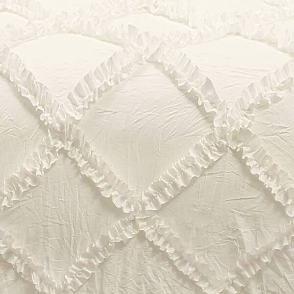 Lush Decor Ruffle Diamond 3 Piece Comforter Set