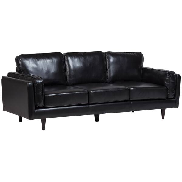 Porter Dylan Black Leather Look Contemporary Mid Porter Dylan Black Leather Look Contemporary Mid