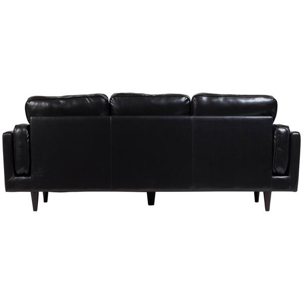 Porter Dylan Black Leather Look Contemporary Mid