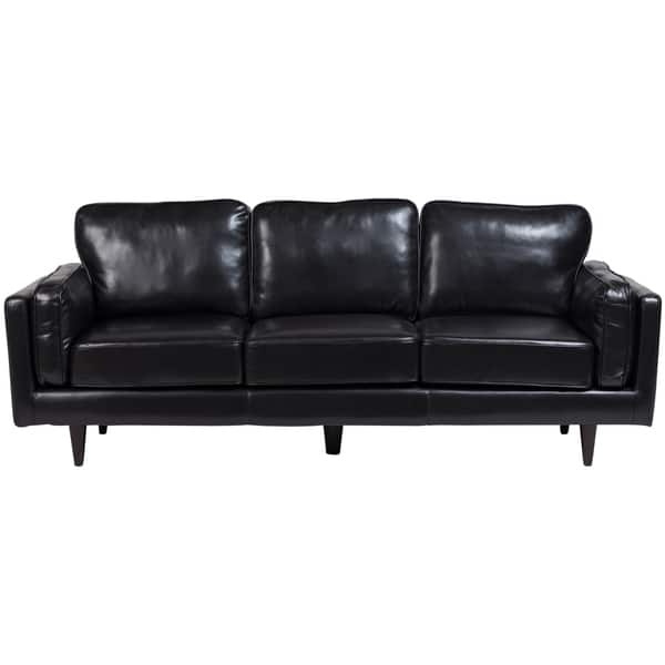 Porter Dylan Black Leather Look Contemporary Mid