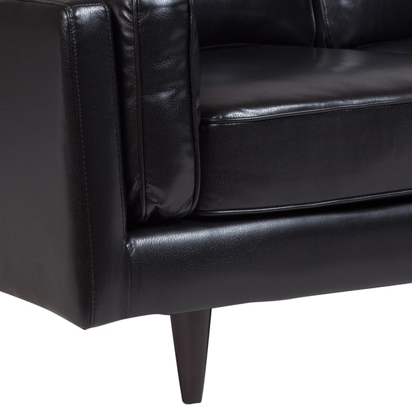 Shop Porter Dylan Black Leather Look Contemporary Mid