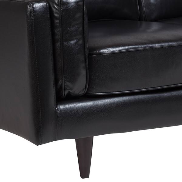 Shop Porter Dylan Black Leather Look Contemporary Mid Shop Porter Dylan Black Leather Look Contemporary Mid