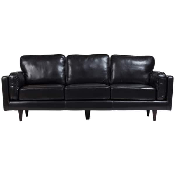 Shop Porter Dylan Black Leather Look Contemporary Mid