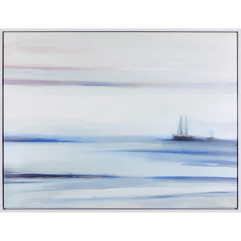 31.5X41.5 Mystical Sailboat, Acrylic framed art