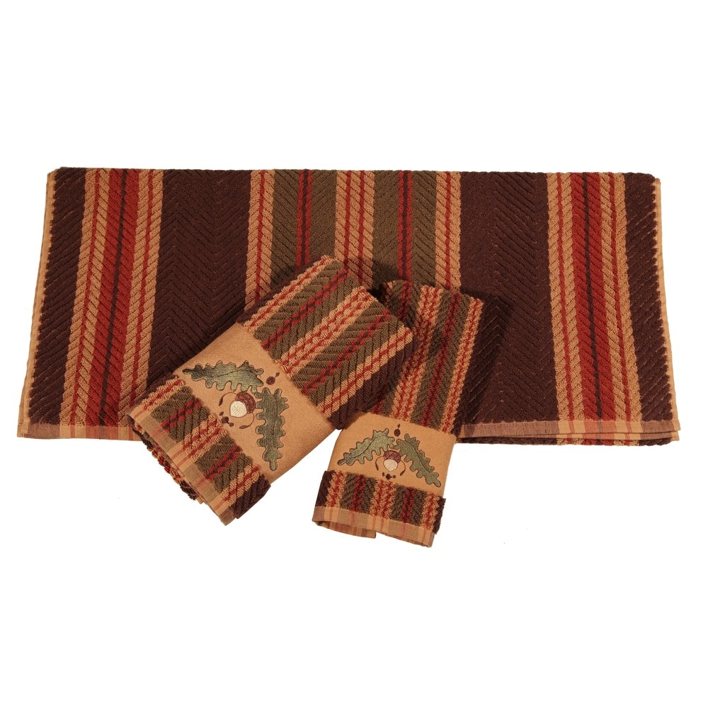 HiEnd Accents Aztec Bear Towel Set Mocha