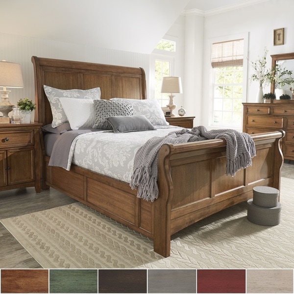 Ediline Wood Sleigh Platform Bed by iNSPIRE Q Classic
