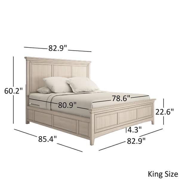 dimension image slide 0 of 2, Ediline Wood Panel Bed by iNSPIRE Q Classic