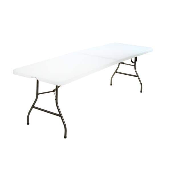 COSCO 8 ft. Fold-in-Half Indoor & Outdoor Banquet Table w/Handle - On Sale  - Bed Bath & Beyond - 15926255