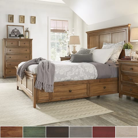 Ediline Queen Size Wood Panel Platform Storage Bed by iNSPIRE Q Classic