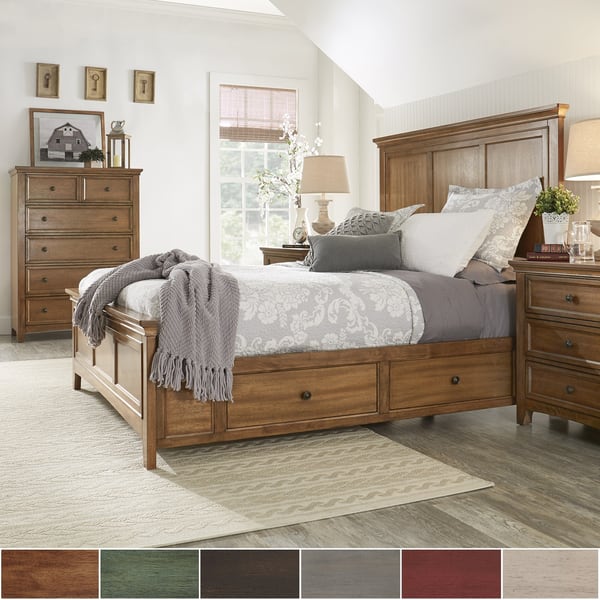 Ediline Queen Size Wood Panel Platform Storage Bed by iNSPIRE Q Classic